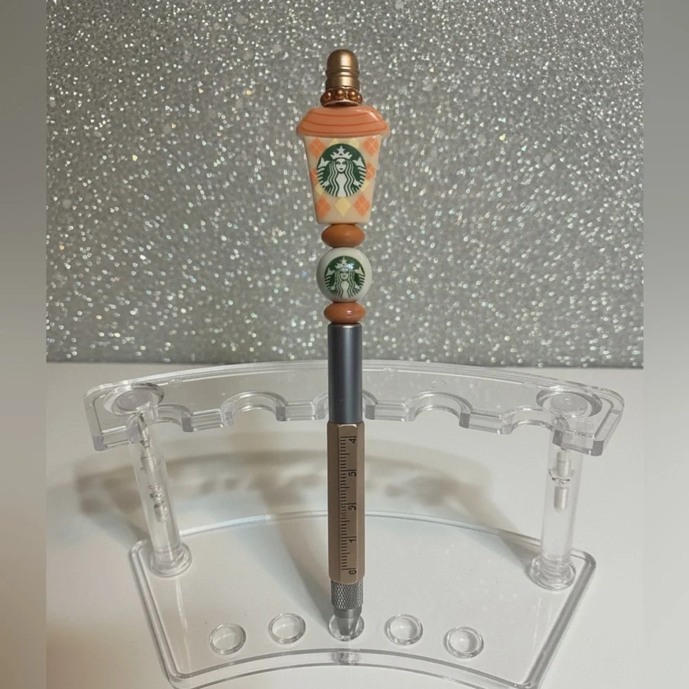 4 in 1 Coffee Themed Pen, Ruler, Stylus, Screwdriver